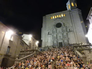 Diada Nacional 2023. XVI Marxa de Torxes de Girona pels carrers del Barri Vell de Girona