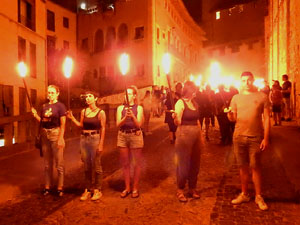 Diada Nacional 2023. XVI Marxa de Torxes de Girona pels carrers del Barri Vell de Girona