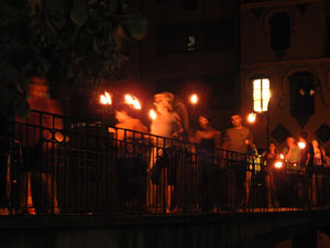 Diada Nacional 2023. XVI Marxa de Torxes de Girona pels carrers del Barri Vell de Girona