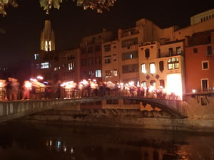 Diada Nacional 2023. XVI Marxa de Torxes de Girona pels carrers del Barri Vell de Girona