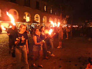 Diada Nacional 2023. XVI Marxa de Torxes de Girona pels carrers del Barri Vell de Girona