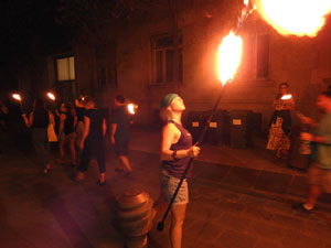 Diada Nacional 2023. XVI Marxa de Torxes de Girona pels carrers del Barri Vell de Girona