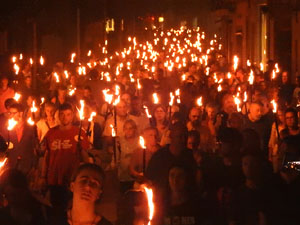 Diada Nacional 2023. XVI Marxa de Torxes de Girona pels carrers del Barri Vell de Girona