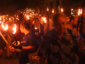 Diada Nacional 2023. XVI Marxa de Torxes de Girona pels carrers del Barri Vell de Girona