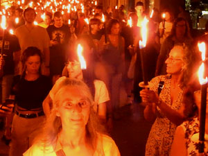 Diada Nacional 2023. XVI Marxa de Torxes de Girona pels carrers del Barri Vell de Girona