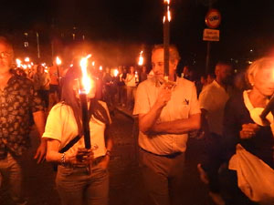 Diada Nacional 2023. XVI Marxa de Torxes de Girona pels carrers del Barri Vell de Girona
