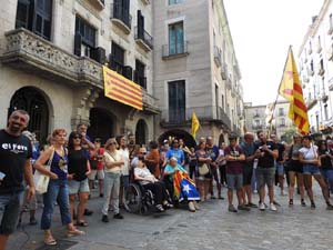 Diada Nacional 2023. Concentració a la plaça del Vi