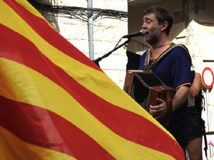 Diada Nacional 2023. Concentració a la plaça del Vi