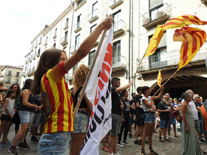 Diada Nacional 2023. Concentració a la plaça del Vi