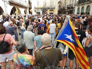 Diada Nacional 2023. Concentració a la plaça del Vi