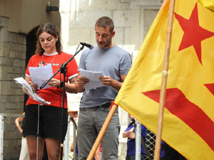 Diada Nacional 2023. Concentració a la plaça del Vi