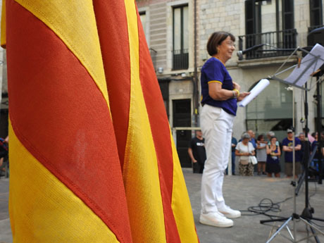 Diada Nacional 2023. Concentració a la plaça del Vi, lectura del manifest i cant de Els Segadors