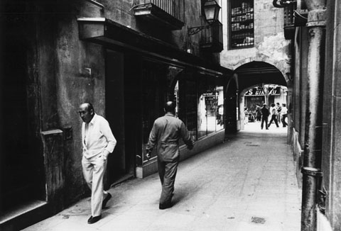 El carrer Minali. Al fons, la Rambla de la Llibertat. 1985