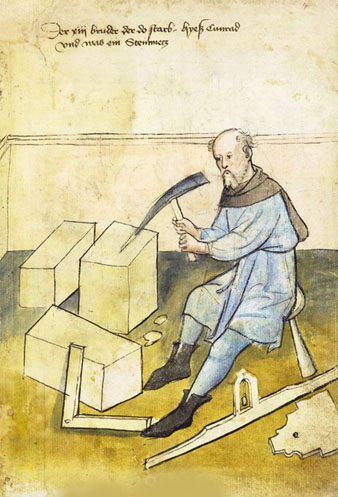 Miniatura d'un picapedrer. 1435