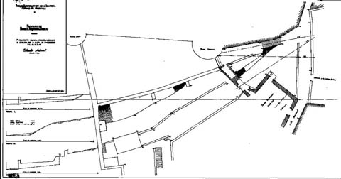 Projecte del Passeig Arqueològic. Primer projecte parcial corresponent a l'entrada per Sarraïnes. Agost 1957