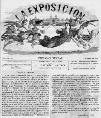 Article de Vicenta Janer sobre la sessió de cloenda de l'Exposició Universal de Barcelona publicat el 31 d'agost de 1889