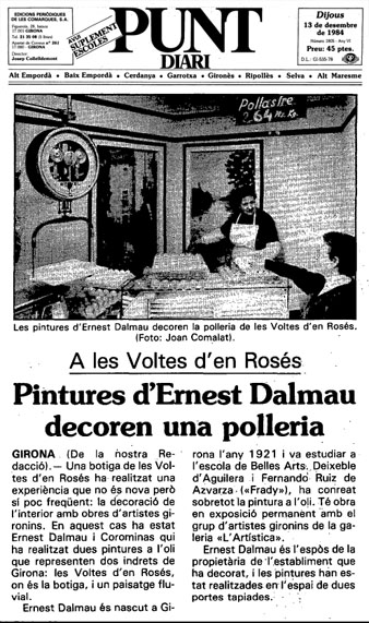 Article publicat al diari 'El Punt' el 13/12/1984