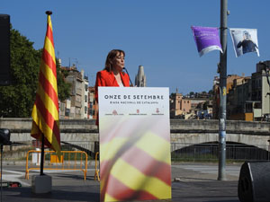 Diada Nacional 2024. Acte institucional a la plaça Catalunya, amb parlaments de Lluc Salellas, Miquel Noguer i Sílvia Paneque