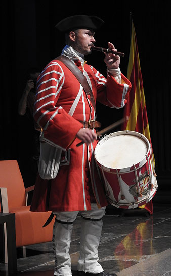 El m&uacute;sic Ramon Redorta durant l'homenatge