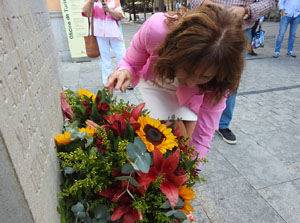 Diada Nacional 2024. Homenatge floral a Carles Rahola a la Rambla de la Llibertat