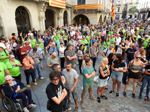 Diada Nacional 2024. Concentració a la plaça del Vi, lectura del manifest i cant de Els Segadors