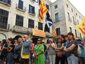 Diada Nacional 2024. Concentració a la plaça del Vi, lectura del manifest i cant de Els Segadors
