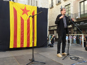Diada Nacional 2024. Concentració a la plaça del Vi, lectura del manifest i cant de Els Segadors