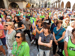 Diada Nacional 2024. Concentració a la plaça del Vi, lectura del manifest i cant de Els Segadors