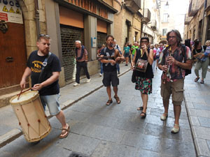Diada Nacional 2024. Concentració a la plaça del Vi, lectura del manifest i cant de Els Segadors