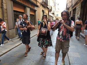 Diada Nacional 2024. Concentració a la plaça del Vi, lectura del manifest i cant de Els Segadors