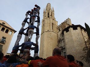 Fires de Sant Narc&iacute;s 2024. Els Castells de Vig&iacute;lia amb els Marrecs de Salt, Colla Castellera Guillats de la Selva  i la Colla Castellera Esperxats de l'Estany
