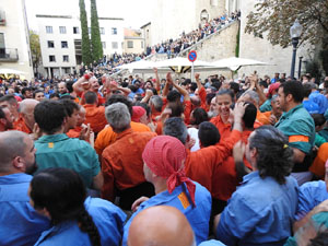 Fires de Sant Narc&iacute;s 2024. Els Castells de Vig&iacute;lia amb els Marrecs de Salt, Colla Castellera Guillats de la Selva  i la Colla Castellera Esperxats de l'Estany