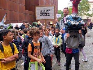 Fires de Sant Narc&iacute;s 2024. Cercavila de gegantons amb la Girona Marxing Band