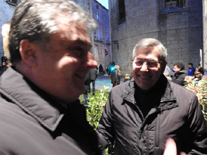 Setmana Santa 2024 a Girona. Sortida dels Manaies per lliurar el Pen&oacute;