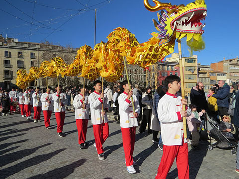 La Serp del nou any al pont de Pedra