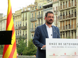 Diada Nacional 2025. Acte institucional a la pla&ccedil;a Catalunya, amb parlaments de Lluc Salellas, Miquel Noguer i S&iacute;lvia Paneque