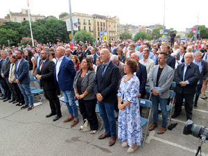 Diada Nacional 2025. Acte institucional a la pla&ccedil;a Catalunya, amb parlaments de Lluc Salellas, Miquel Noguer i S&iacute;lvia Paneque