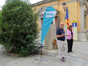 Diada Nacional 2025. Homenatge floral a Carles Rahola a la Rambla de la Llibertat