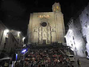 Diada Nacional 2025. XVII Marxa de Torxes de Girona pels carrers del Barri Vell de Girona