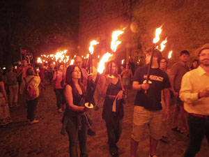 Diada Nacional 2025. XVII Marxa de Torxes de Girona pels carrers del Barri Vell de Girona