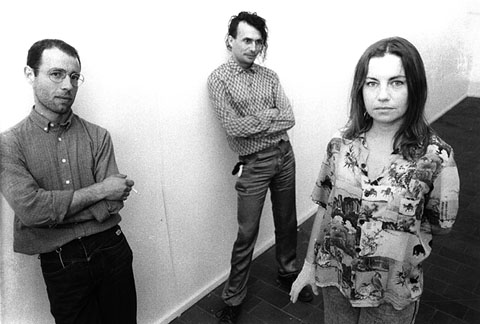 Roser Oliveras Oliver amb Quim Serrano i Antoni Selvaggi. 1988