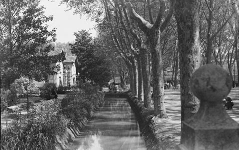 El rec de la Devesa des del Temple dels M&uacute;sics. Ca. 1960