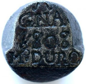 Encuny de ferro amb el punx&oacute; GNA-1808-M&ordm; DURO