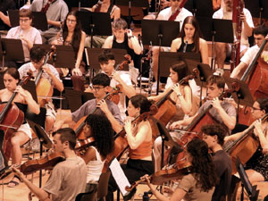Festival Notes al parc 2022. Assaig de la Jove Orquestra de les Comarques Gironines