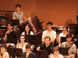 Festival Notes al parc 2022. Assaig de la Jove Orquestra de les Comarques Gironines