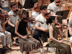 Festival Notes al parc 2022. Assaig de la Jove Orquestra de les Comarques Gironines
