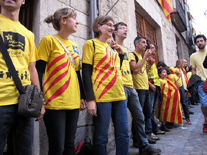 Ambient a Girona i preparació de la Via Catalana
