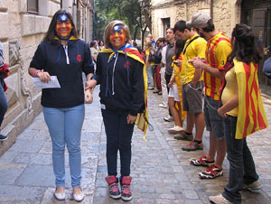 Ambient a Girona i preparació de la Via Catalana