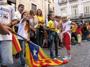 Ambient a Girona i preparació de la Via Catalana