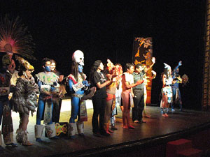 Espectacle Popol Vuh, soplo de vida. Cia. del Centro Cultural Jalil Gibran de Puebla (Mèxic)